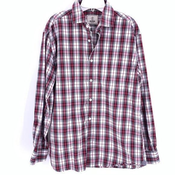 Todd Snyder Mens Plaid Shirt 16.5 32/33 buttons - Picture 1 of 11